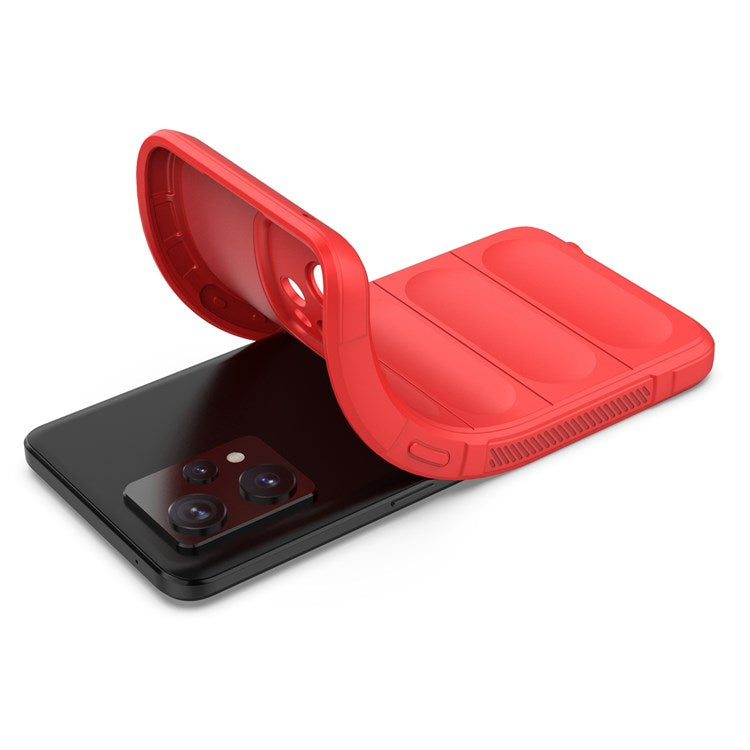 Soft TPU Case for Realme 9 Pro+ 5G Anti-drop Phone Protector Scratch Resistant Rugged Back Cover Phone Shell - Red