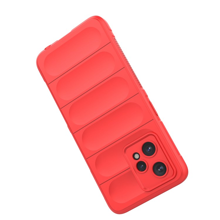 Soft TPU Case for Realme 9 Pro+ 5G Anti-drop Phone Protector Scratch Resistant Rugged Back Cover Phone Shell - Red