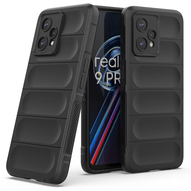 Soft TPU Case for Realme 9 Pro+ 5G Anti-drop Phone Protector Scratch Resistant Rugged Back Cover Phone Shell - Dark Blue