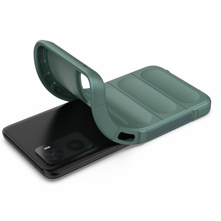 Soft TPU Case for Realme 9i/Oppo A36/A76 4G Anti-fall Phone Wear-resistant Rugged Back Cover Phone Protector - Green