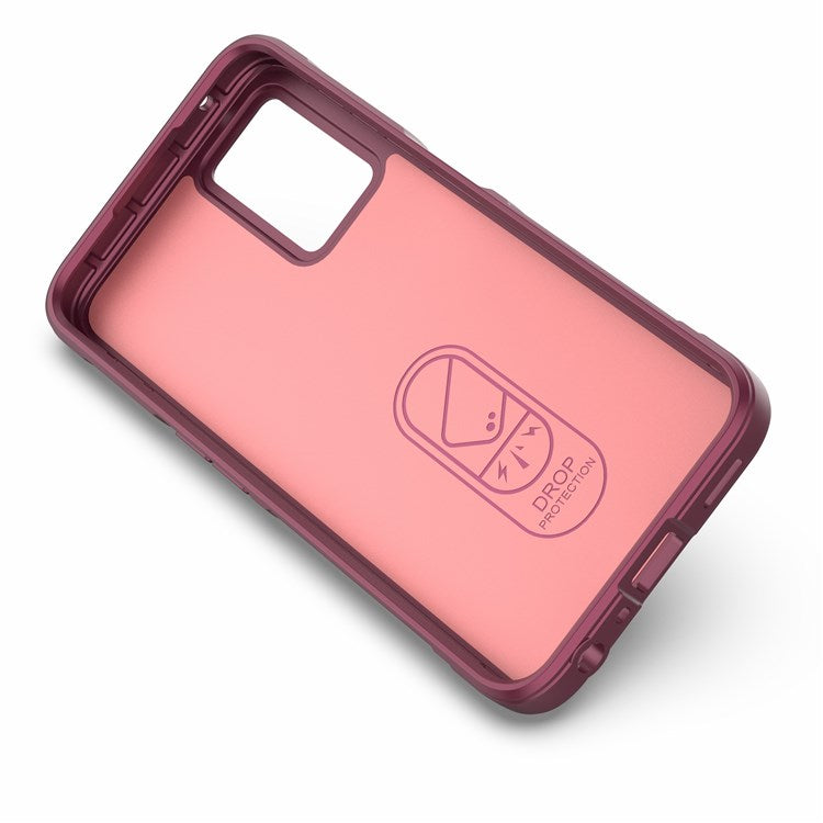 Soft TPU Case for Realme 9i/Oppo A36/A76 4G Anti-fall Phone Wear-resistant Rugged Back Cover Phone Protector - Wine Red