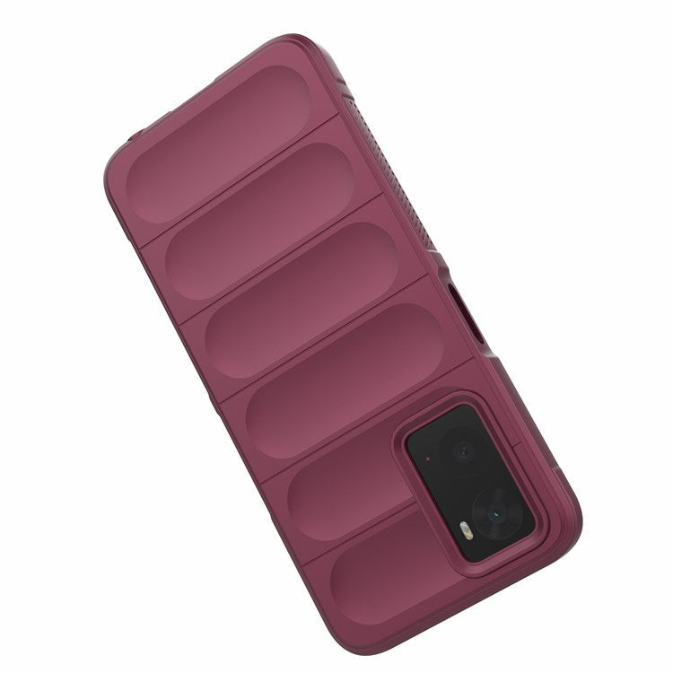 Soft TPU Case for Realme 9i/Oppo A36/A76 4G Anti-fall Phone Wear-resistant Rugged Back Cover Phone Protector - Wine Red
