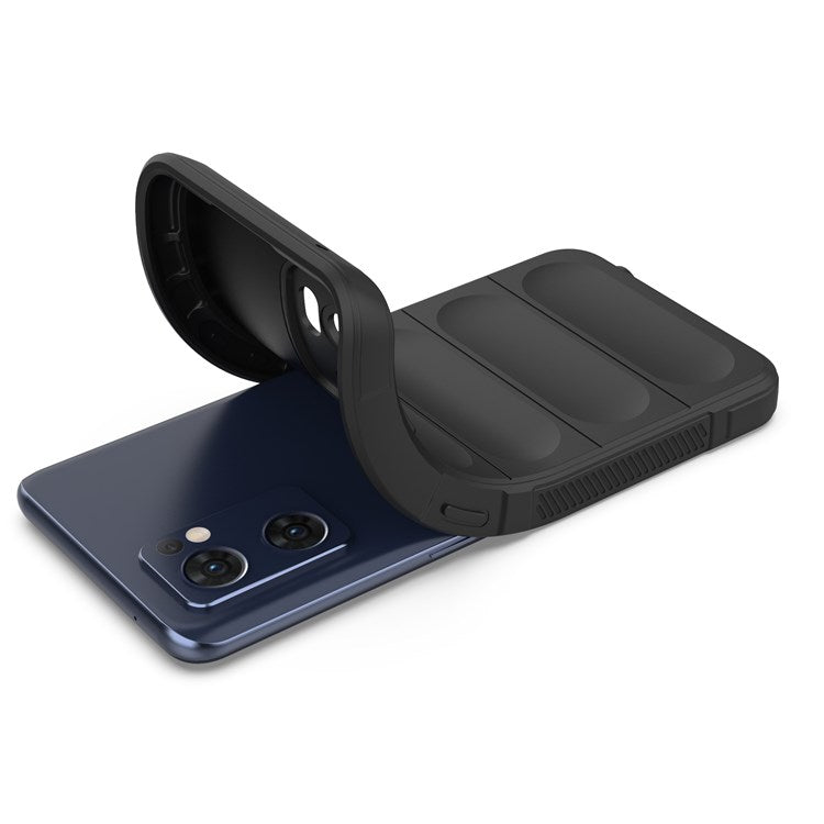 Soft TPU Back Cover for Oppo Reno7 5G (Global) Well-protected Anti-drop Rugged Phone Case - Dark Blue