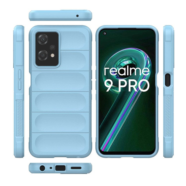 Soft TPU Case for Realme 9 Pro 5G / 9 5G Rugged Back Cover Anti-drop Phone Protector - Baby Blue