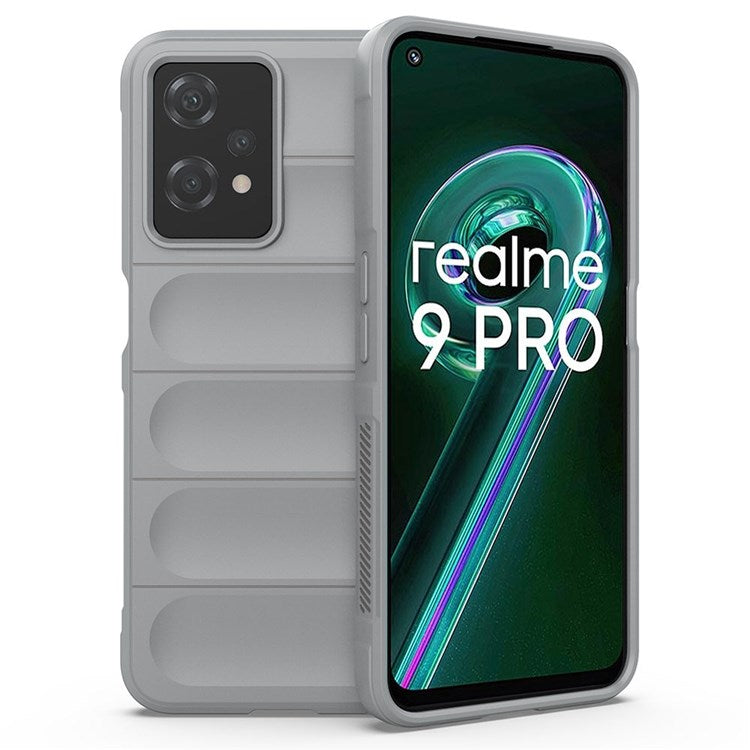 Soft TPU Case for Realme 9 Pro 5G / 9 5G Rugged Back Cover Anti-drop Phone Protector - Light Grey