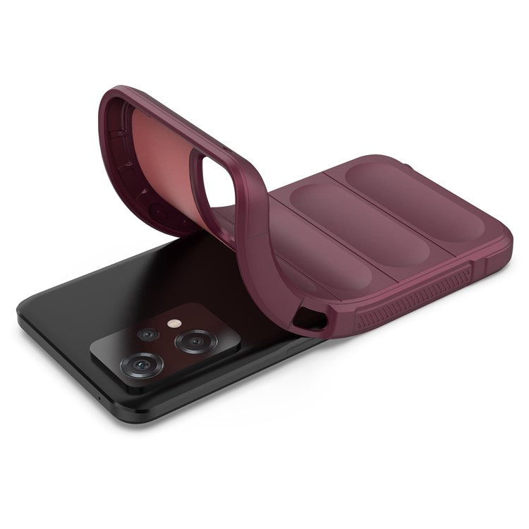 Soft TPU Case for Realme 9 Pro 5G / 9 5G Rugged Back Cover Anti-drop Phone Protector - Wine Red