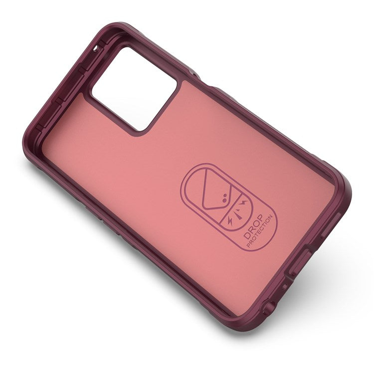 Soft TPU Case for Realme 9 Pro 5G / 9 5G Rugged Back Cover Anti-drop Phone Protector - Wine Red