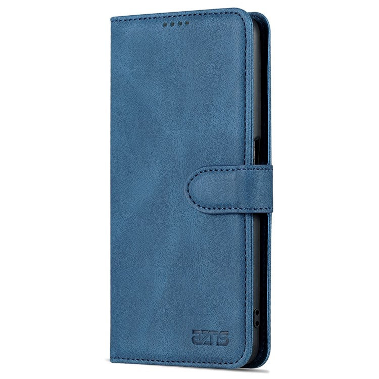 AZNS For Oppo A57 (2022) 5G / A77 5G / OnePlus Nord N300 5G PU Leather Flip Folio Case Wallet Stand Magnetic Closure TPU Shockproof Interior Protective Cover - Blue