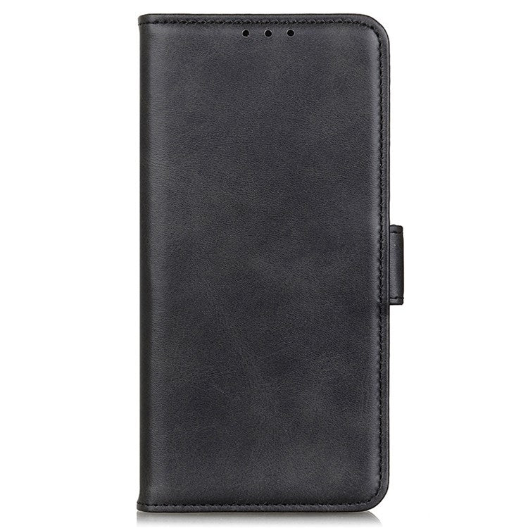 Side Magnetic Clasp PU Leather Case for Oppo Reno8 5G (Global Version) / Oppo Reno8 5G, Wallet Stand Full Protection Phone Cover - Black