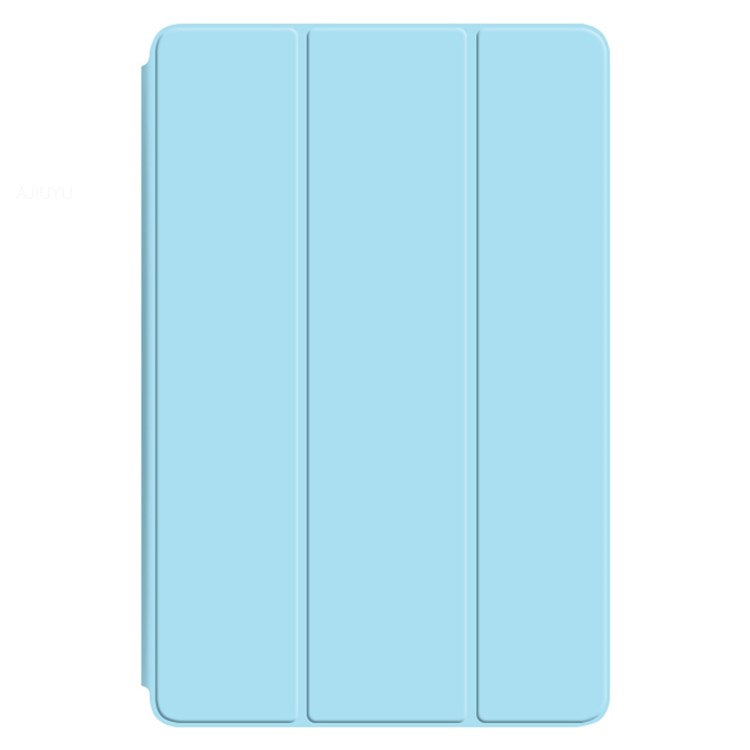 For Realme Pad X Shockproof Folio Flip Anti-fall Tri-fold Stand PU Leather + TPU Tablet Cover Case - Blue