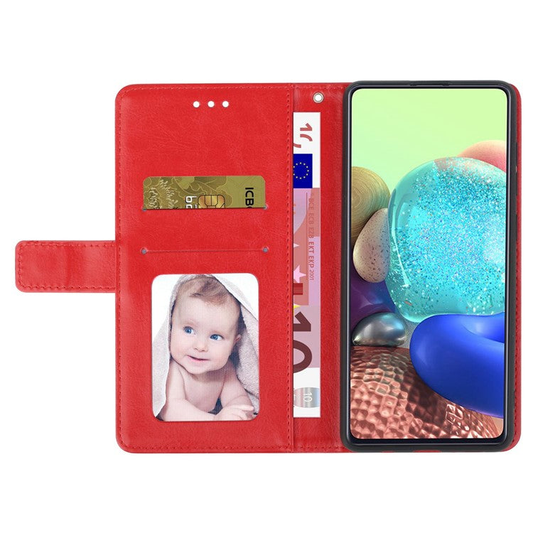 For Realme GT Neo3 5G HT01 Wallet Style Imprinted Y-Shaped Lines Phone Case PU Leather Stand Folio Flip Shell with Strap - Red