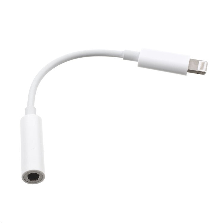 Lightning 8Pin to 3.5mm Headphone Jack Adapter for iPhone 7/7 Plus (Support IOS10.3, No Mic Function Supported) - White