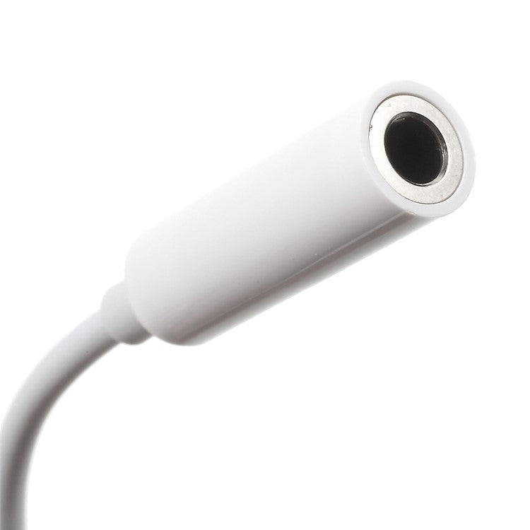 Lightning 8Pin to 3.5mm Headphone Jack Adapter for iPhone 7/7 Plus (Support IOS10.3, No Mic Function Supported) - White