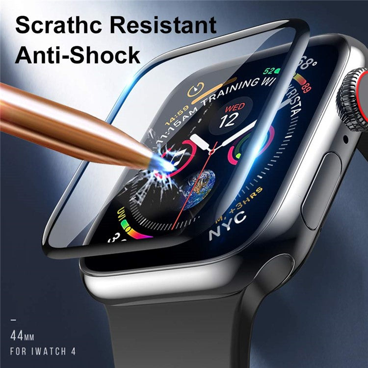 2Pcs Full Cover Full Glue Tempered Glass Watch Screen Protective Films for Apple Watch Series 5 40mm