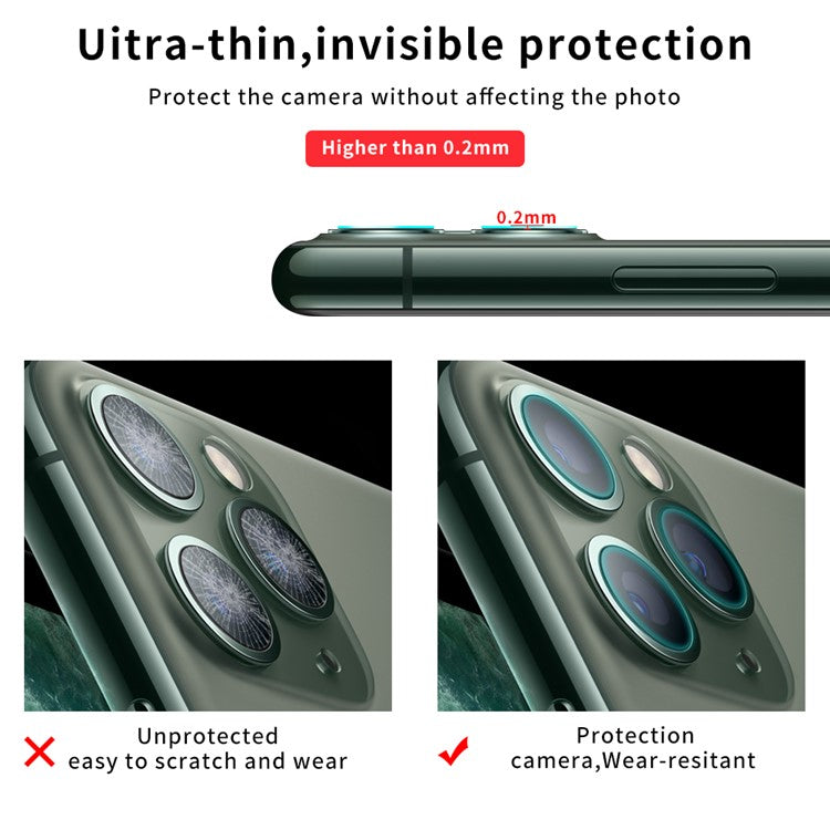 HD Explosion-proof 9D Tempered Glass Camera Lens Protector Set for iPhone 11 Pro 5.8 inch (2019)