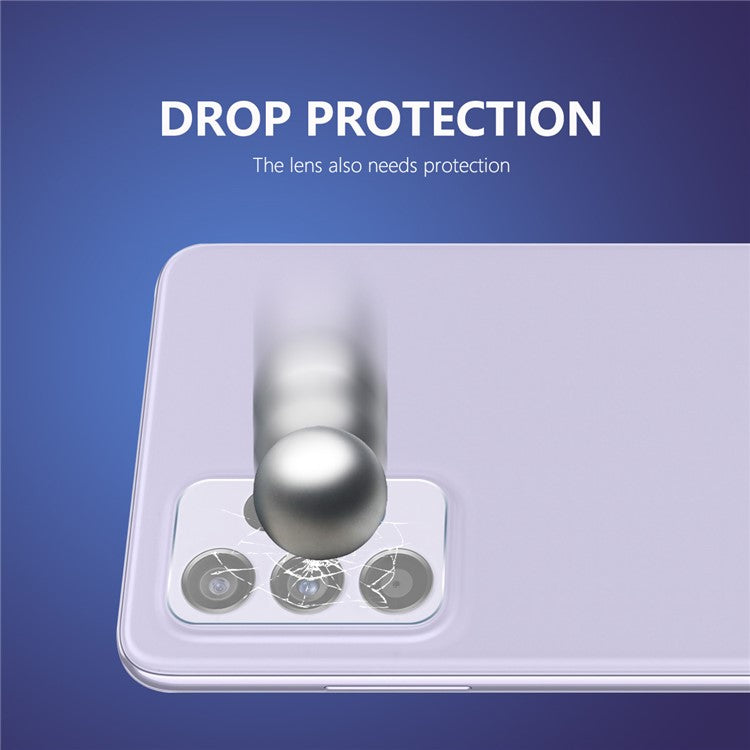 ENKAY HAT PRINCE Wear-resistant Ultra Clear Camera Lens Film for Samsung Galaxy A52 4G/5G / A52s 5G / A72 5G/4G 0.2mm 9H 2.15D Arc Edge Tempered Glass Protector