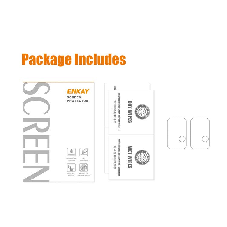 2 Pcs ENKAY HAT PRINCE Wear-resistant Ultra Clear Camera Lens Film for Samsung Galaxy A52 4G/5G / A52s 5G / A72 5G/4G 0.2mm 9H 2.15D Arc Edge Tempered Glass Protector