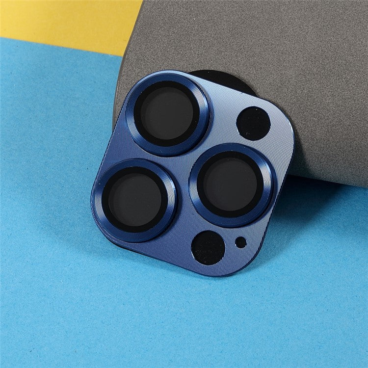 RURIHAI 3D Armor Full Glue HD Anti-Scratch Metal Back Camera Lens Tempered Glass Screen Protector for iPhone 13 Pro Max 6.7 inch - Blue