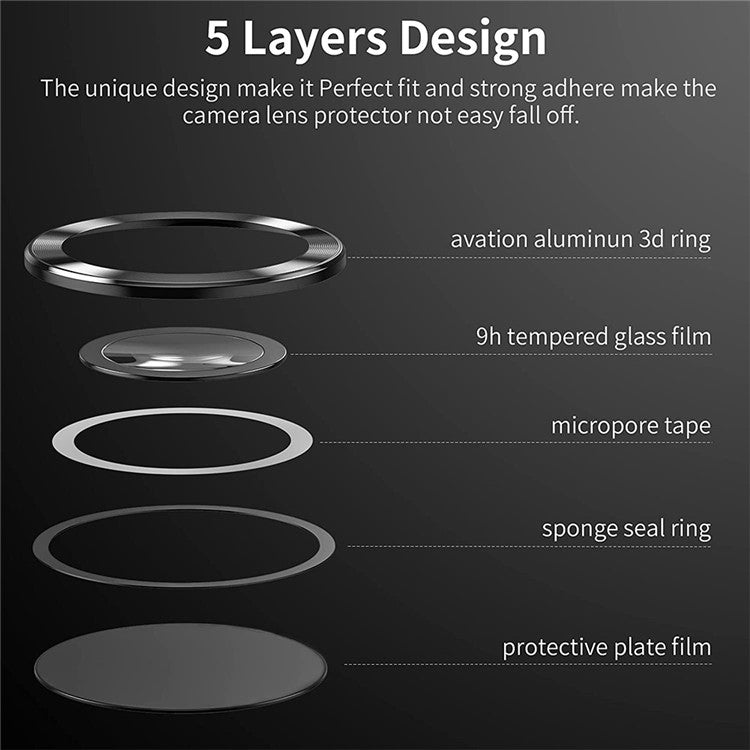 ENKAY HAT PRINCE For Samsung Galaxy S22 Ultra 5G 1 Set Ultra Clear Tempered Glass Aluminum Alloy Back Camera Lens Ring Cover Protector - Multi-color