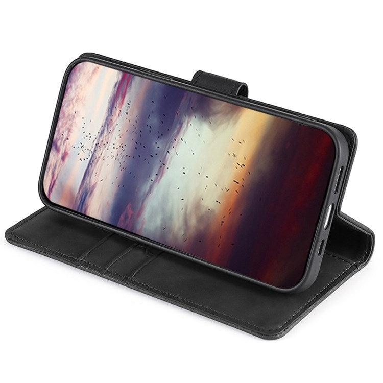 For OnePlus Nord 2T 5G Shockproof Leather Case Stand Wallet Crocodile Texture Skin-touch Feeling Phone Cover - Black