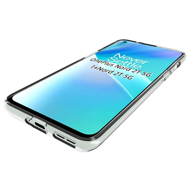 10Pcs/Pack For OnePlus Nord 2T 5G Anti-dust Phone Case Precise Cutouts Clear TPU Inner Watermark-Free Phone Cover