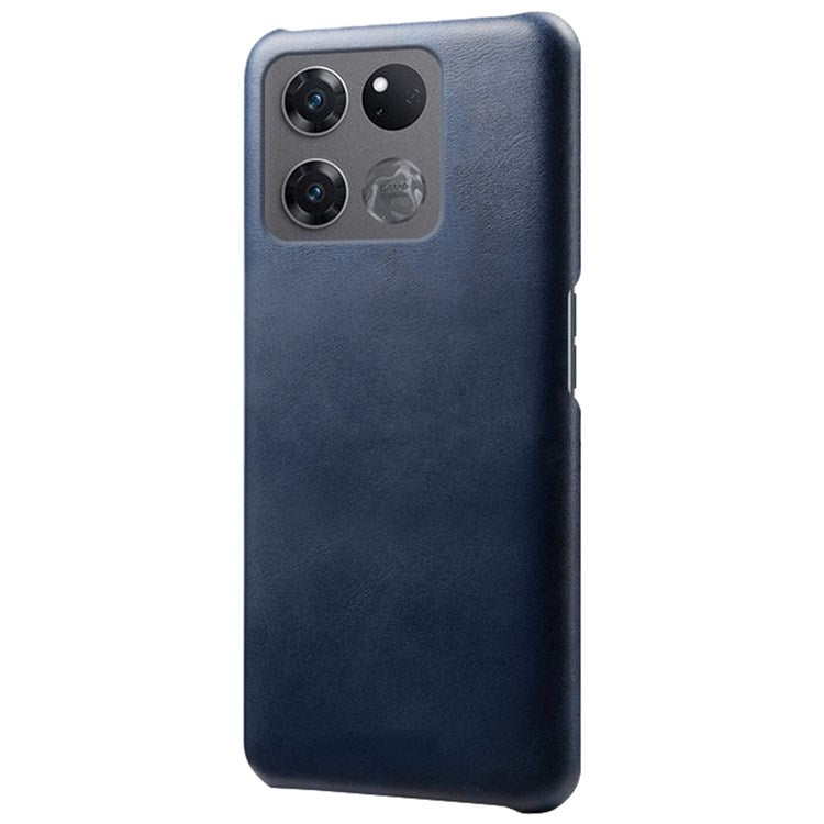 For OnePlus Ace Racing 5G Ultra-thin Phone Case Calf Textured PU Leather Coating Shockproof Hard PC Protective Cover - Blue