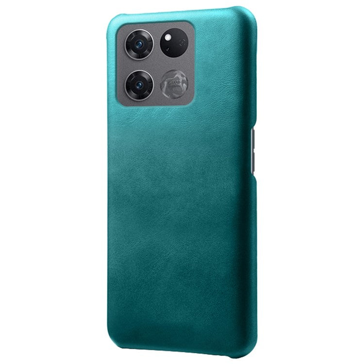 For OnePlus Ace Racing 5G Ultra-thin Phone Case Calf Textured PU Leather Coating Shockproof Hard PC Protective Cover - Green