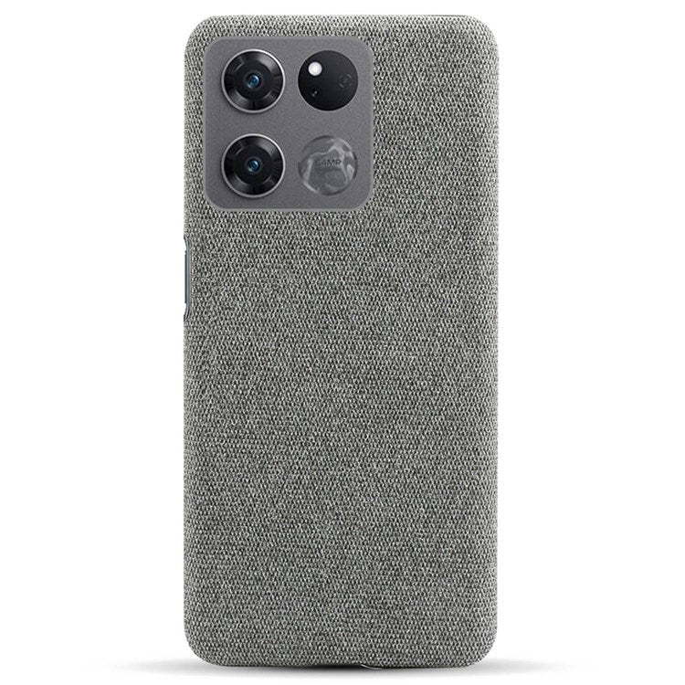 For OnePlus Ace Racing 5G Anti-fall Hard PC + Cloth Phone Cover Solid Color Wear-resistant Mobile Phone Case - Grey