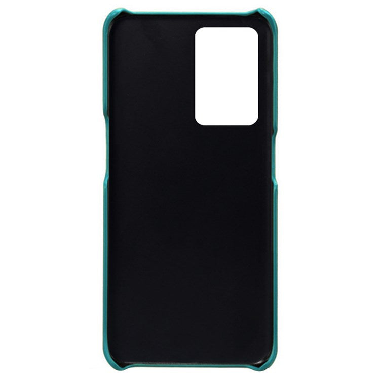 For OnePlus Nord 2T 5G Lightweight Phone Case Calf Textured PU Leather Coating Anti-scratch Hard PC Protective Cover - Green