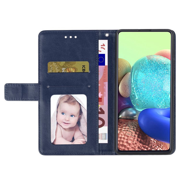 For OnePlus 10T 5G / Ace Pro 5G HT01 PU Leather Wallet Stand Case Imprinted Y-Shaped Lines Well-protected Phone Cover - Blue