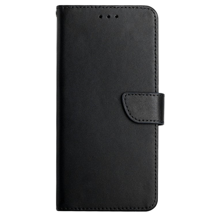 HT02 For OnePlus 10T 5G / Ace Pro 5G Nappa Texture Phone Case Genuine Leather Wallet Stand Drop-proof Cover - Black