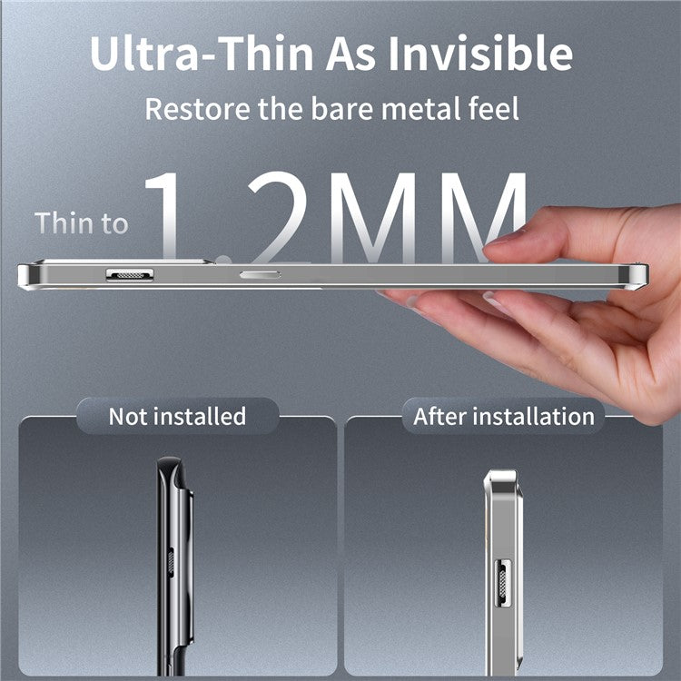 For OnePlus 11 5G Magnetic Phone Case Electroplating Metal Edge Matte Phone Cover with Lens Protection - Silver