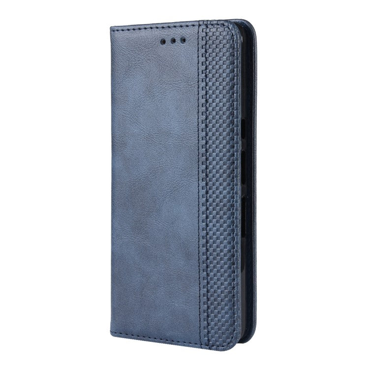 Vintage Style PU Leather Wallet Phone Case for Sony Xperia L3 - Blue