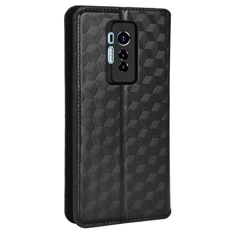 For TECNO Phantom X / AC8 Cell Phone Case Wallet Supporting Stand Imprinted Pattern PU Leather + TPU Phone Covering - Black