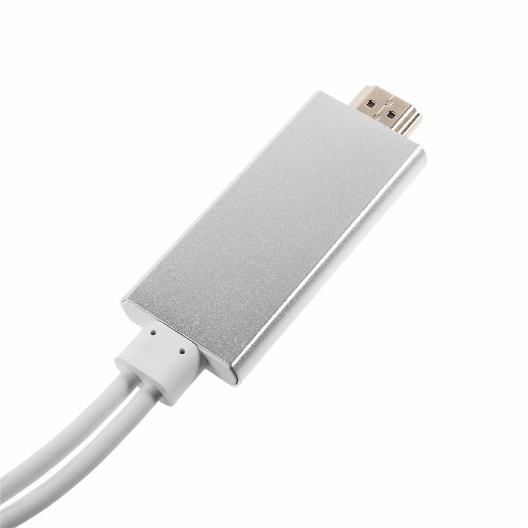 Lightning 8Pin to HDMI + USB Combo Adapter Cable for iPhone 6s iPad mini 4 - Silver Color