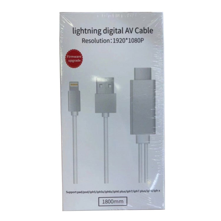 Lightning 8Pin to HDMI + USB Combo Adapter Cable for iPhone 6s iPad mini 4 - Silver Color