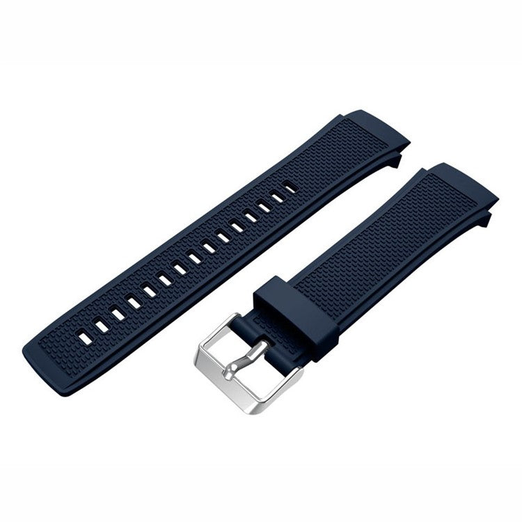 20mm Textured Silicone Watch Sports Strap for Huawei Watch 2 - Dark Blue
