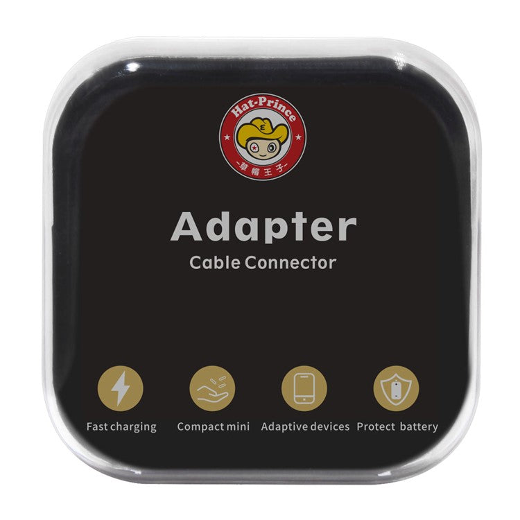 HAT PRINCE USB Type-C to 3.5mm Jack Aux Audio + Type-C Female Charging Port Cable Adapter - Black