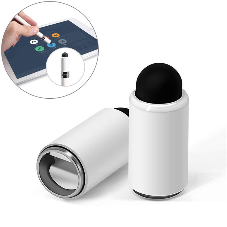 Magnetic Pen Cap Replacement with Silicone Head for Apple Pencil - White