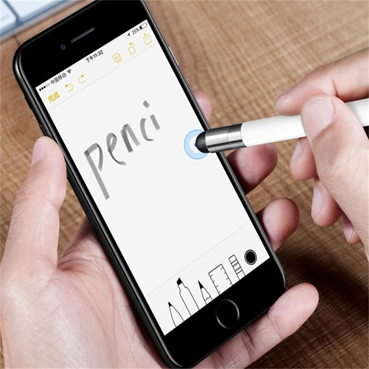 Magnetic Pen Cap Replacement with Silicone Head for Apple Pencil - White