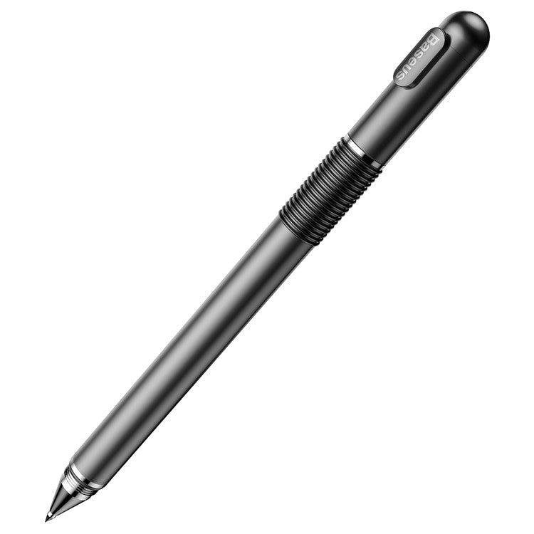 BASEUS 2-in-1 Capacitive Stylus Pen Touch Screen Pencil for Drawing Writing Gaming Compatible with Mobile Phones / Tablets - Black