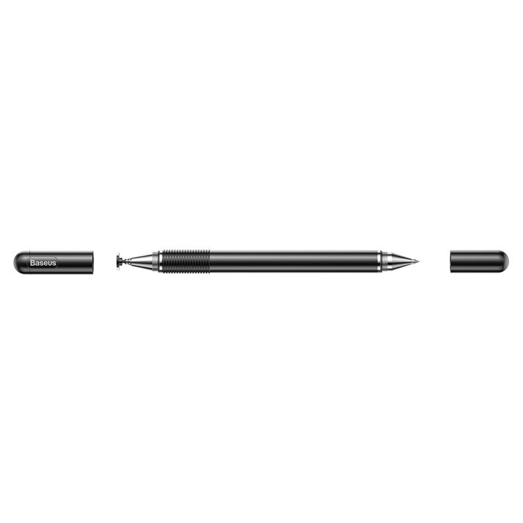 BASEUS 2-in-1 Capacitive Stylus Pen Touch Screen Pencil for Drawing Writing Gaming Compatible with Mobile Phones / Tablets - Black