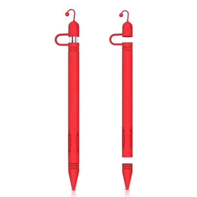 Flexible Silicone Holder Sleeve Case for Apple Pencil - Red