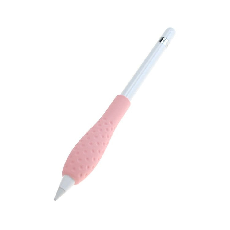 Soft Silicone Touch Pen Sleeve Holder Grip for Apple Pencil - Pink