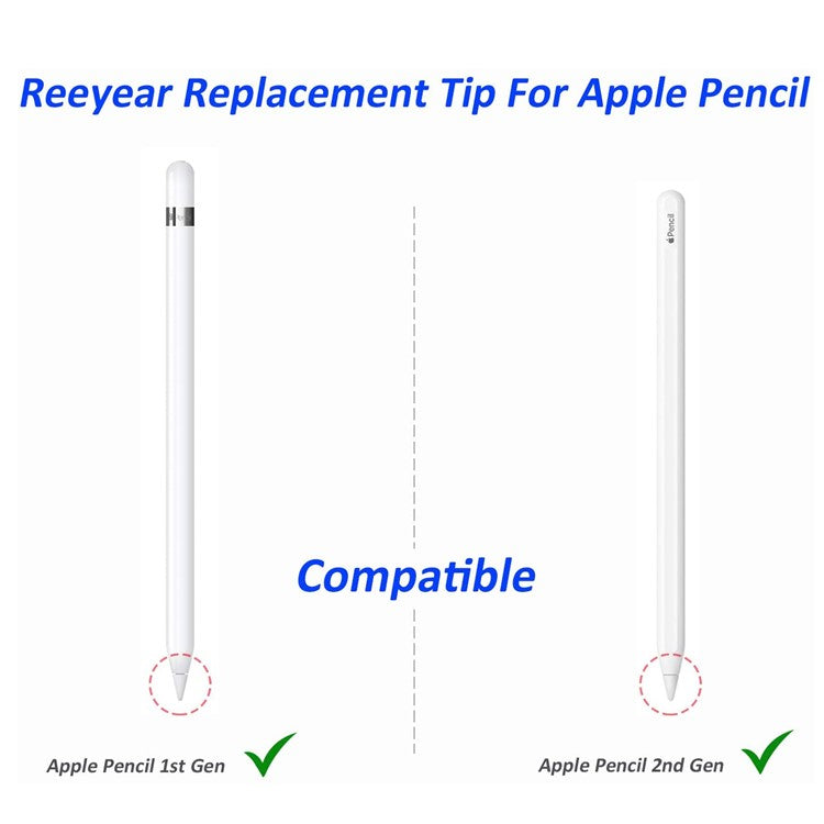 Gel Pen Tip Touch Pen Tip Replacement Nib for Apple Pencil (1st and 2nd Generation)