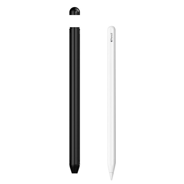 Anti-slip Plastic Stylus Pen Sleeve Protective Case for Apple Pencil (2nd Generation) - Black