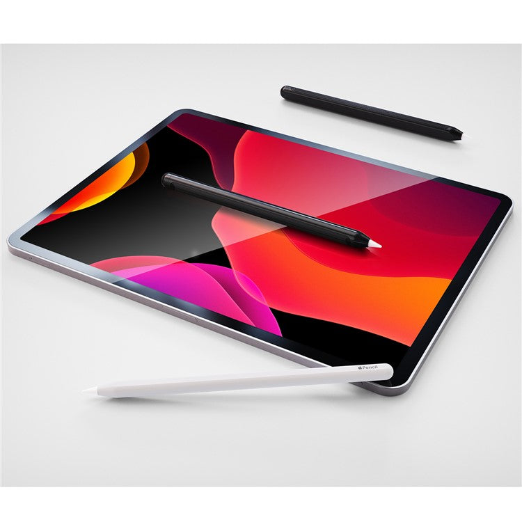 Anti-slip Plastic Stylus Pen Sleeve Protective Case for Apple Pencil (2nd Generation) - Black