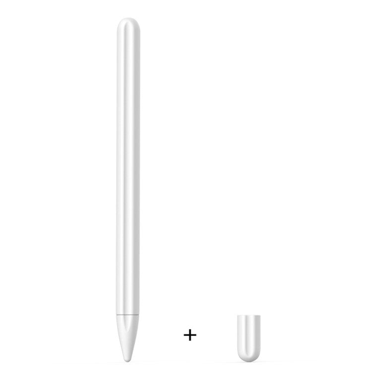 Silicone Stylus Pen Cover Protector Case with Cap for Huawei M-Pen lite - White