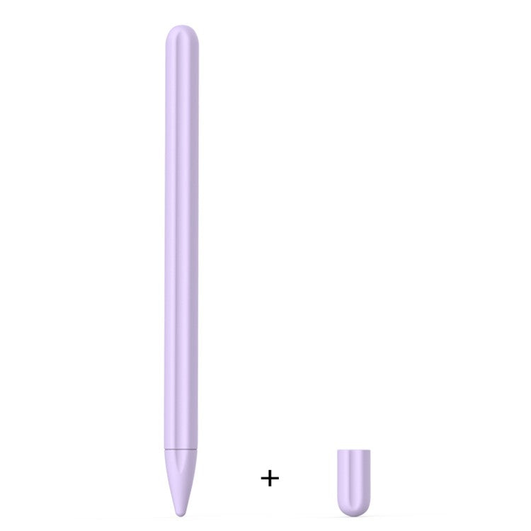 Silicone Stylus Pen Cover Protector Case with Cap for Huawei M-Pen lite - Purple