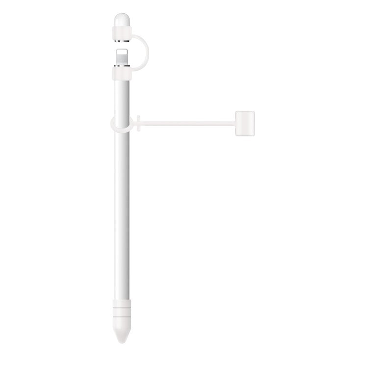 Silicone Cap Holder + Nib Cover + Connector Adapter Tether for Apple Pencil